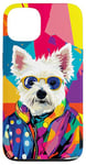 Coque pour iPhone 13 West Highland White Terrier Westie Fashion Pop Art coloré