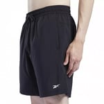 Mens Reebok Logo Shorts - Gym Running Sports Fitness - Black L 152 cm Clearance