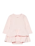 Baby Frilla Dress Dresses & Skirts Dresses Baby Dresses Long-sleeved Baby Dresses Pink Gugguu