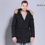 Doudoune Homme De Marque À Poches Multiples Mi-Longue Manteau Homme À Capuche À Large Col Fourrure Parka Homme -Zs306873