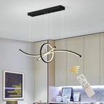 Ganeed - Moderne Lustre Luminaire Suspension avec Télécommande Dimmable Conception en Spirale Suspensions en Aluminium pour Salle à Manger Cuisine