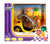 Dujardin Mille Bornes Challenge - Coffret équipe Jaune - Les Turbos - Zac et Zoé - Jouets tirés de la série TV - Figurine articulée et Voiture à Collectionner - Enfant à partir de 4 Ans