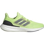 adidas Homme Pureboost 23 Basket, Green Spark Iron Met Mastic Gris, 48 EU