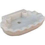 Lavabo en marbre blanc L58xPR39xH13 cm