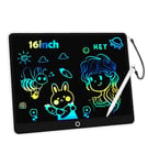 Tablette D'écriture LCD 16 Pouces, Tablette Dessin Enfant, Tablette Graphique Ardoise Magique Jouets Enfant 3 4 5 6 7 8 9Ans Garçon Fille, éducatifs Jouet Cadeaux d'anniversaire de Noël pour Enfants