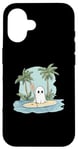 iPhone 16 Funny Ghost Stand Up Paddle Halloween Lake Summer Costume Case