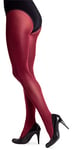 LORES Satin Womens Tights 100 Denier Thick Shiny Look Plain Sheen Opaque Full Stockings Pressure-Free Pantyhose Lucido, Porto S