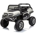 Mercedes Mini Unimog elbil - 12V - Vit