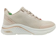 Baskets Femme Skechers Arch Fit Sonrisas S Miles Knit 155567 Vegan Nude