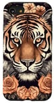 Coque pour iPhone SE (2020) / 7 / 8 Motif tigre avec fleurs autour de style bohème