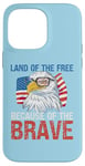 Coque pour iPhone 14 Pro Max USA Eagle Land of the Free à cause du courageux 4 juillet