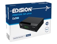 EDISION Proton S2 Plus Full HD récepteur Satellite DVB-S2 FTA, Unicable Soutien, USB Wi-FI Soutien, LAN, HDMI, SCART, SPDIF, IR, Lecteur multimédia USB, Télécommande Universelle 2en1