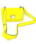 DKNY Perla Charm Pebbled Leather Women's Crossbody Travel Bag Yellow