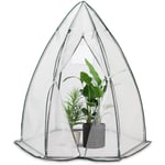 Serre de jardin hivernage dome avec bache pe 160x160x180cm Blanc