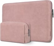 14 Pouces Imperméable Housse Sac De Protection Ordinateur Portable Sacoche Pour 14"" Hp/Dell/Asus, 15 Pouces Macbook Pro/14 Notebooks,Rose