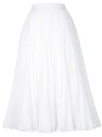 GRACE KARIN Vintage Jupe Femme Mi Longue Plissée pour Soirée Mariée Elegant M cl2473-9/Blanc