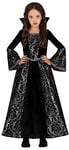 FIESTAS GUIRCA Costume Glamorous Vampiress - Robe Comtesse Vampire Argent et Noir - Déguisement Halloween Fille 5-6 Ans