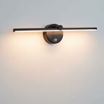 Ulisem - Lampes pour Miroir led Dimmable avec Interrupteur, Applique Salle de Bain Rotative à 300° led 8W 4000K Lampe Miroir Salle