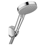 hansgrohe Vernis Blend Ensemble support mural et douchette 100 Vario avec flexible de douche 160 cm, chromé, 26273000