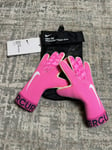 Size 6  Nike Mercurial Touch Elite GK Goalkeeper Gloves Pink Blast White RRP 135