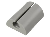 Tru Components Kabelclips 1226945 Bundt-Ø-Område 11 Til 13.50 Mm Til Vinkelmontering Grå 1 Stk