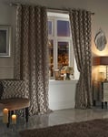 Emma Barclay Eyelet Curtains Katie 90 x 72 inches Taupe, 100% Polyester, W Drop 72" (228 x 183cm), EKATI9072TAU