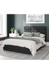 Sinatra Upholstered Ottoman Storage Bed, Malham Weave Fabric