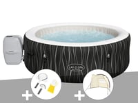 Kit spa gonflable Bestway Lay-Z-Spa Hollywood rond Airjet 4/6 places + Kit de nettoyage + Auvent