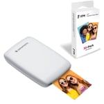 AgfaPhoto Mini P.2 - Pack Imprimante Portable Zink Photos Instantanées + Recharge pour 30 Photos supplémentaires - Impression sans Encre Facile, Rapide - Photo 75 x 50 mm - Smartphones et Tablettes - Neuf