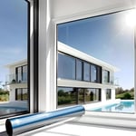 MARAPON® Film de Protection Solaire pour fenêtre intérieure, 0,60 x 20 m, Film de fenêtre, Protection Solaire de l'intérieur Transparent, Opaque de l'extérieur, Film Miroir, Brise-Vue, Statique