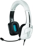 Kama+ Casque Gaming PC avec Micro Compatible PS5, PS4, Xbox Series, Nintendo Switch - Haut Parleur 40mm - Casque Gamer Filaire avec Microphone Ajustable Omnidirectionnel et télécommande, Blanc