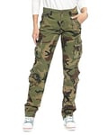 Aeslech Womens Camo Cargo Work Combat Trousers Cotton Casual Tactical Pants Ladies Travel Camo 29 US 16 - UK 18