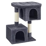 Feandrea Arbre à Chat, Tour de Jeux 101 cm, XL, Maison pour Chats Jusqu’à 20 kg, Grande Plate-Forme, 2 Niches, Griffoir, Gris Foncé PCT614G01