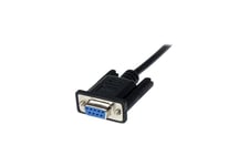 StarTech.com 2m Black DB9 RS232 Serial Null Modem Cable F/M - DB9 Male to Female - 9 pin Null Modem Cable - 1x DB9 (M), 1x DB9 (F), Black - nulmodem-kabel - DB-9 til DB-9 - 2 m