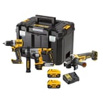 Dewalt Kombikit DCK355P2T 18V, 3 maskiner, 2 st 5,0Ah-batterier & TSTAK