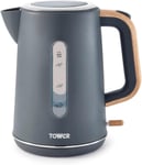 Tower Scandi T10037G Hard Plastic Kettle with Rapid Boil and Boil Dry Protectio