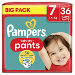 Couches Culottes Bébés Baby - Dry Pants 17+ Kg Taille 7 Pampers - Le Pack De 36 Couches Culottes