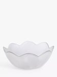 John Lewis Floral Glass Salad Bowl, 20cm, Clear