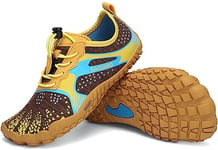 SAGUARO Chaussures Minimaliste Enfant Barefoot Shoes Garçons Chaussures Pieds Nus Filles Antidérapantes Barefoot Chaussure de Trail Aquatique Plage Randonnée pour Semelle Zero Drop Jaune EU GR.24