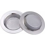 2pcs crépine d'évier de cuisine, crépine d'évier en acier inoxydable, crépine d'évier de baignoire en métal pour cuisine de salle de bain 11,3 cm /