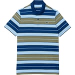 Lacoste Regular Fit Stripe Golf Polo T-skjorte Herre - Blå - str. 2XL