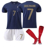 22-23 World Cup France Hemma fotbollströja set - Perfet 7# GRIEZMANN 20