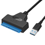 Cable sata to usb Adaptateur SSD/HDD Compatible avec les disques durs externes et internes,2,5 pouces Compatible avec les systèmes d'exploitation Windows,Mac et Linux(Q457)