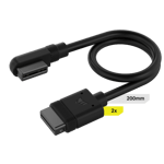 Corsair Icue Link Slim Cable 2x 200mm Straight / Slim 90° Connector