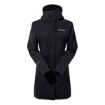 Berghaus Femme Omeara Imperméable Longue Et Respirante Veste Shell, Noir/Noir, 38 EU