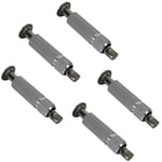 Linxor - Lot de 5 pitons douilles escamotables en inox ø 12 mm