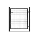 Easycloture - Portillon grillagé en acier galvanisé maille 100 x 50 l 1m x h 1m75 Noir