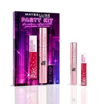 Maybelline New York - Coffret Duo Collection Anniversaire - Encre à Lèvres Longue Tenue & Mascara Longueur - Teintes : Life of The Party (Superstay Matte Ink) & Noir (Sky High)