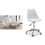 Julian Bowen Set Of Taku White Desk & Erika White Chair