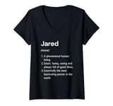 Womens Jared Name Definition Funny Dictionary V-Neck T-Shirt